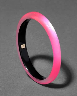 Lucite Skinny Bangle- Neon Pink