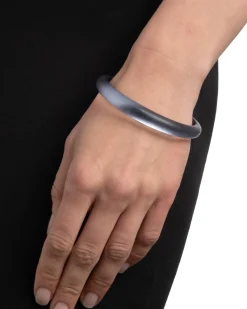Lucite Skinny Bangle- Steel Blue