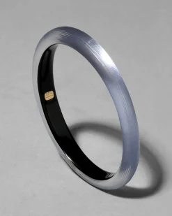 Lucite Skinny Bangle- Steel Blue