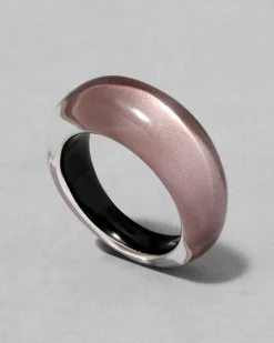 Lucite Tapered Ring- Dusty Rose