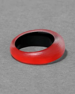 Lucite Tapered Ring- Lipstick Red