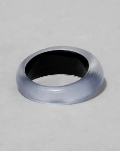 Lucite Tapered Ring- Steel Blue
