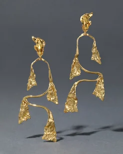 Mobile Gold Balance Clip Earring