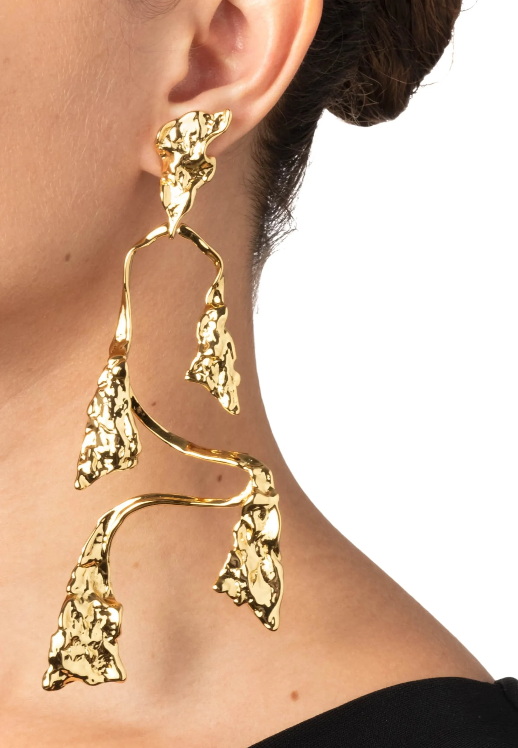 Mobile Gold Balance Clip Earring