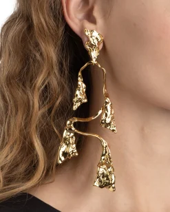 Mobile Gold Balance Clip Earring