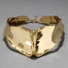 Molten Gold Crest Collar Necklace