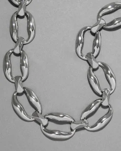 Molten Silver Link Necklace