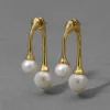 Perla Front Back Post Earring