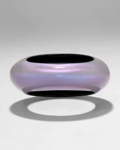Puffy Lucite Tapered Bangle Bracelet- Aurora