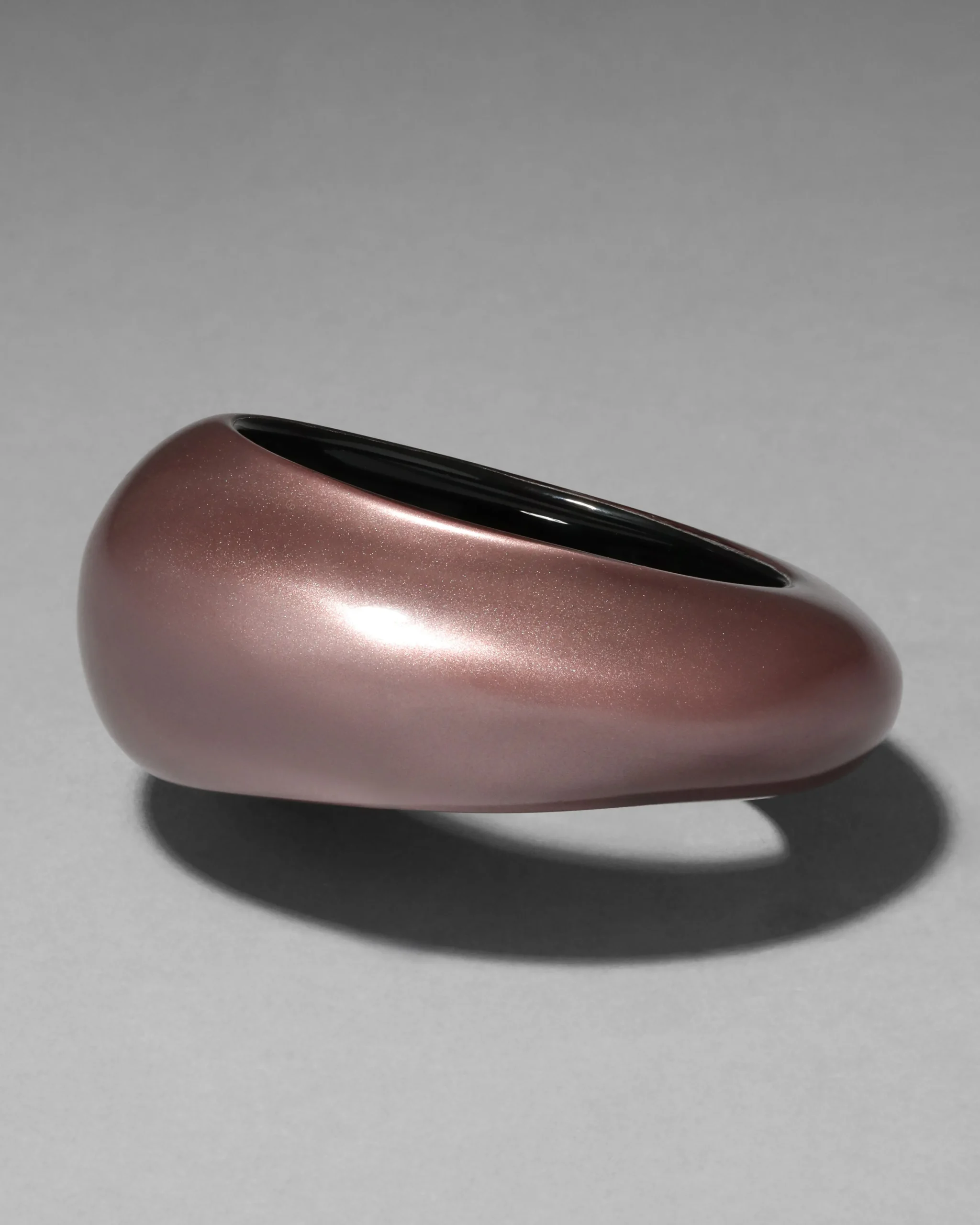 Puffy Lucite Tapered Bangle Bracelet- Dusty Rose