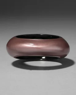 Puffy Lucite Tapered Bangle Bracelet- Dusty Rose