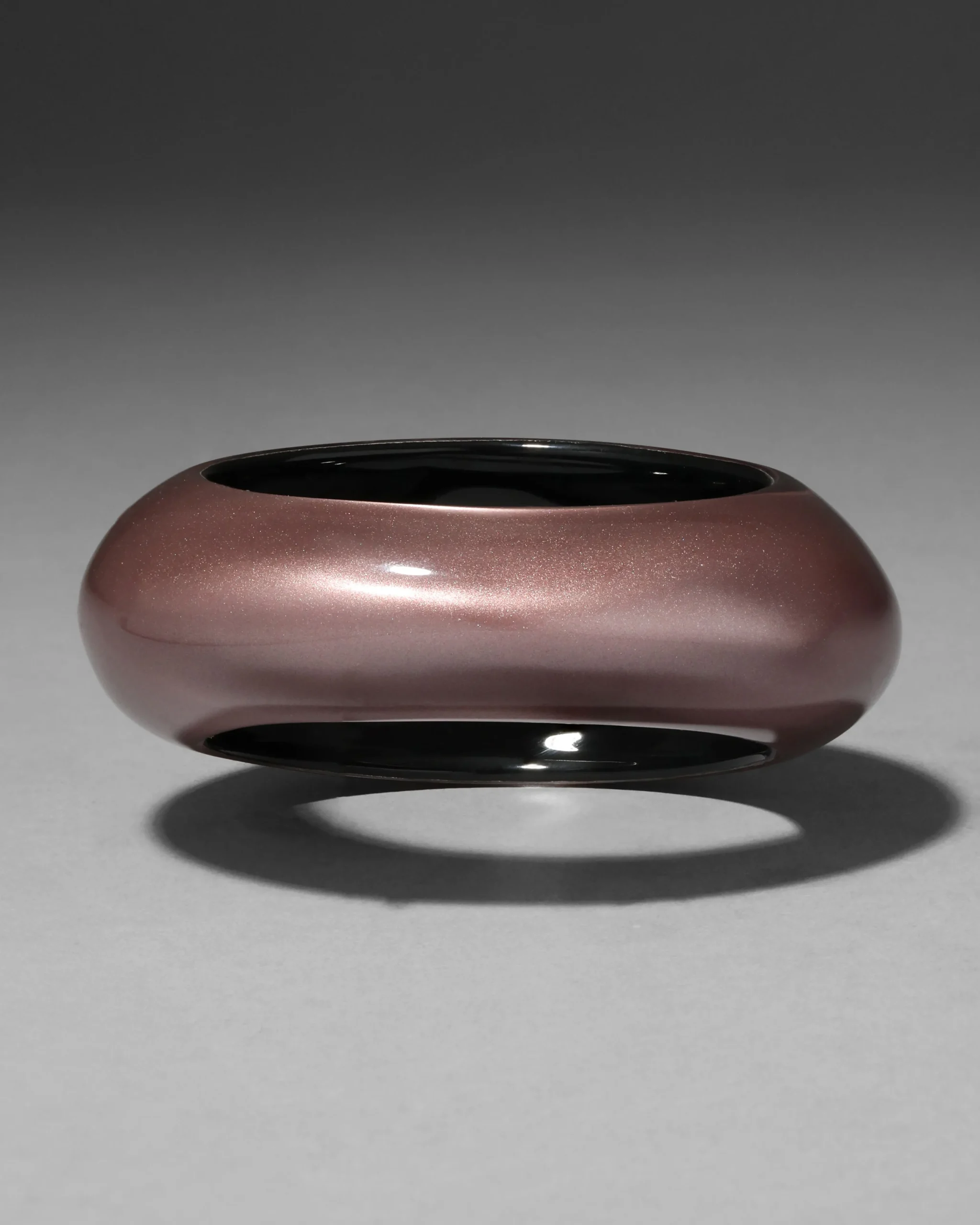 Puffy Lucite Tapered Bangle Bracelet- Dusty Rose
