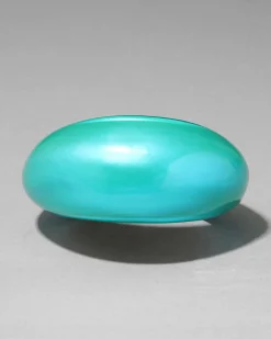 Puffy Lucite Tapered Bangle Bracelet- Mediterranean Opal