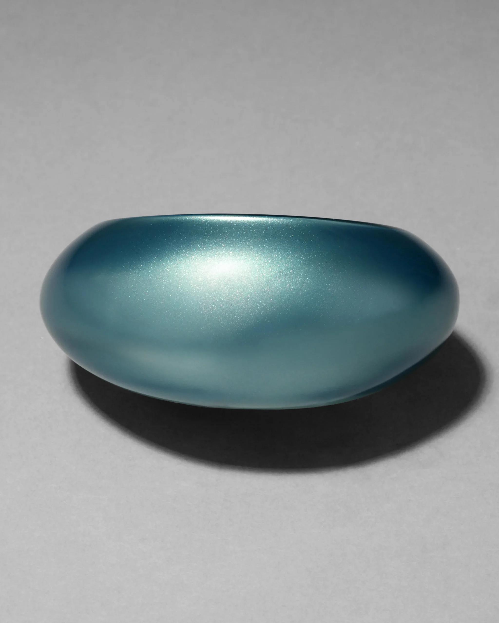 Puffy Lucite Tapered Bangle Bracelet- Metallic Sky