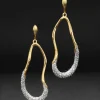 Solanales Crystal Curve Leverback Drop Earring