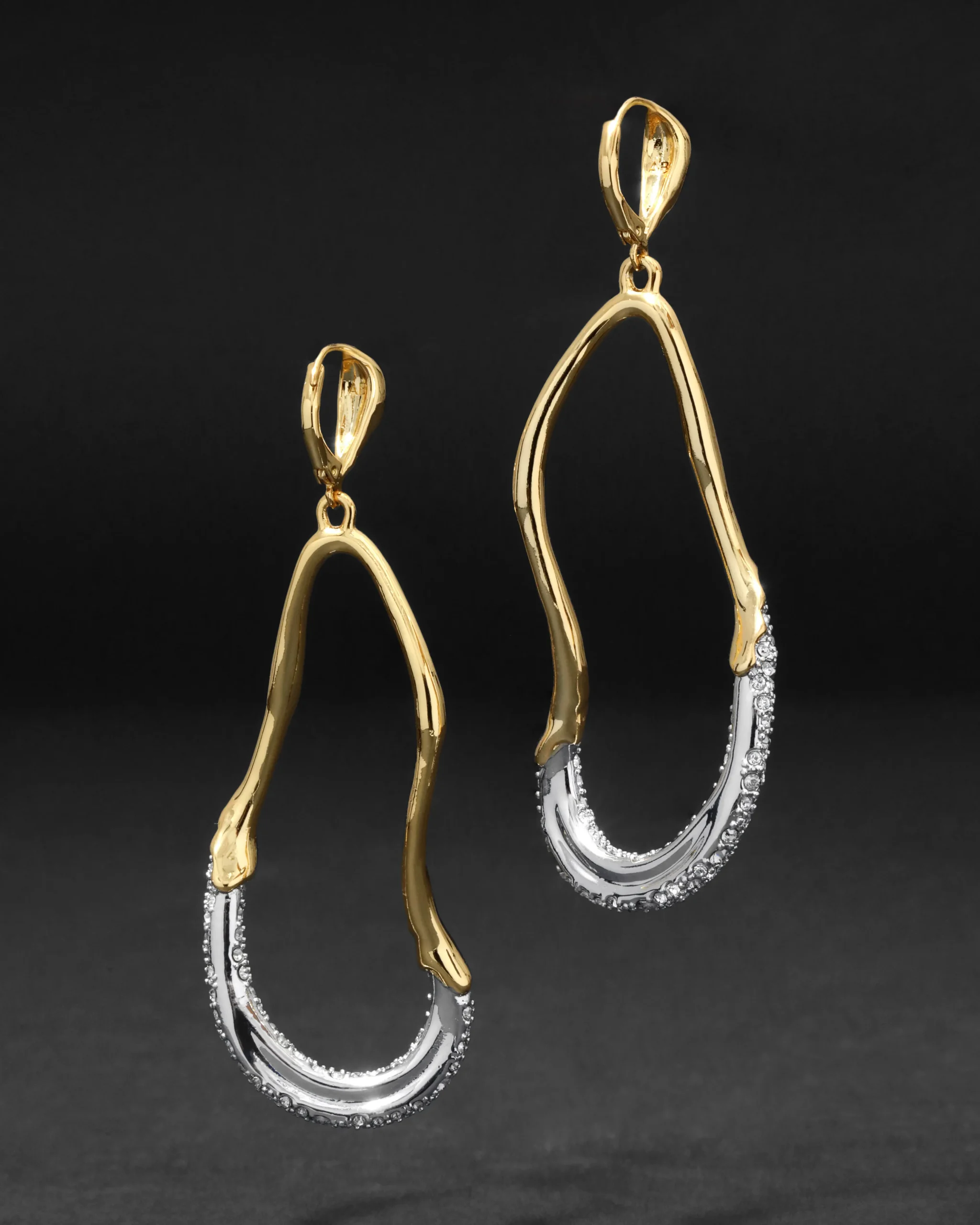 Solanales Crystal Curve Leverback Drop Earring