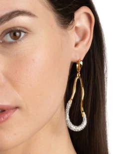 Solanales Crystal Curve Leverback Drop Earring