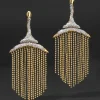 Solanales Crystal Fringe Chandelier Earring