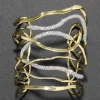 Solanales Crystal Intertwined Wide Cuff Bracelet