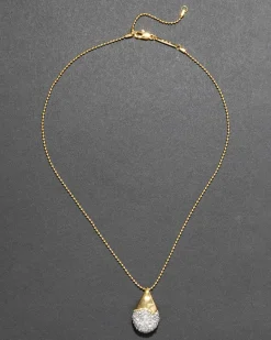 Solanales Crystal Pavé Teardrop Necklace