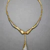 Solanales Crystal Teardrop Collar Necklace