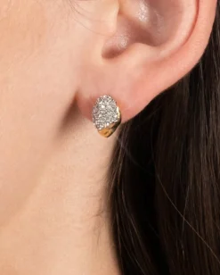 Solanales Crystal Tiny Pebble Stud Earring