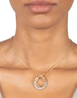 Solanales Gold Crystal Orbit Necklace