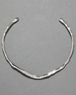 Solanales Silver Crystal Skinny Collar