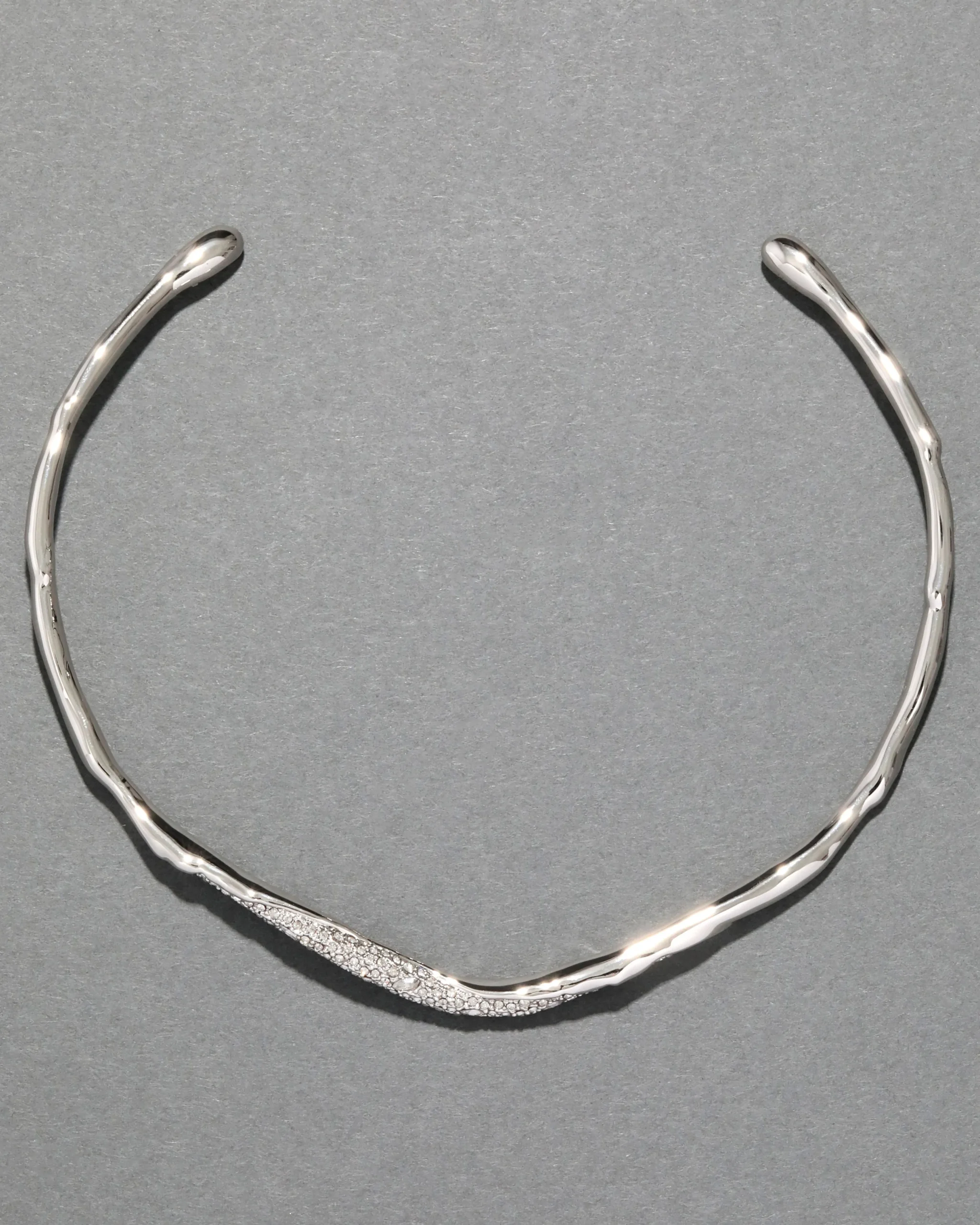 Solanales Silver Crystal Skinny Collar