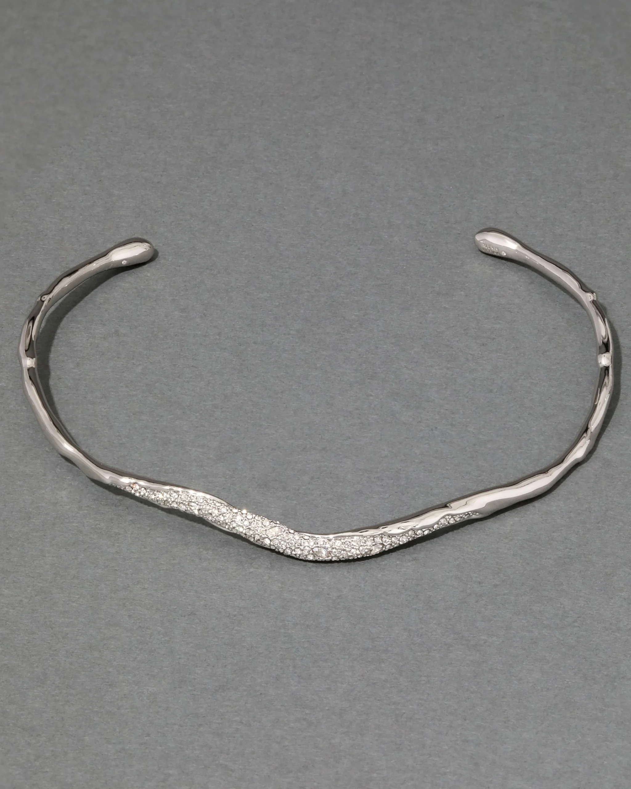 Solanales Silver Crystal Skinny Collar