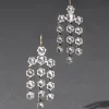 Sterling Silver Cut Luminous Crystal Chandelier Earrings