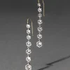 Sterling Silver & 14k Gold Graduated Cut Luminous Crystal Earrings