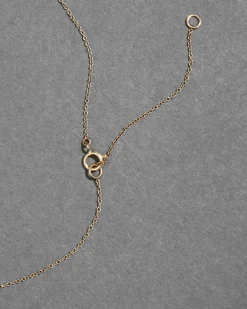 Sterling Silver & 14k Gold Pear Cut Luminous Crystal Drop Necklace