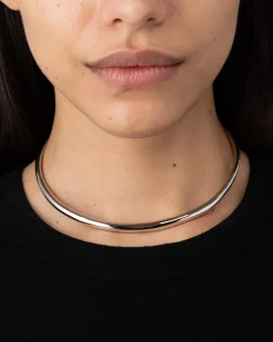 Thin Collar Necklace - Silver