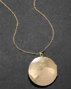 Vintage 1970s 14k Gold Fill Coat of Arms Locket Necklace