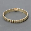 Vintage 1980s 14k Gold Italian Chiclet Bracelet