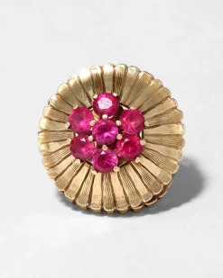 Vintage 1930s 18k Gold & Ruby Ring