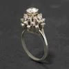 Vintage 1950s 18k White Gold Diamond Ring