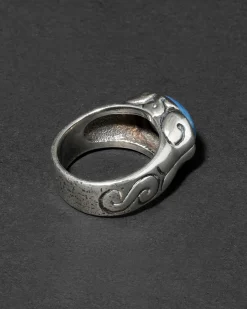 Vintage 1950s Sterling Silver & Sodalite Handmade Ring